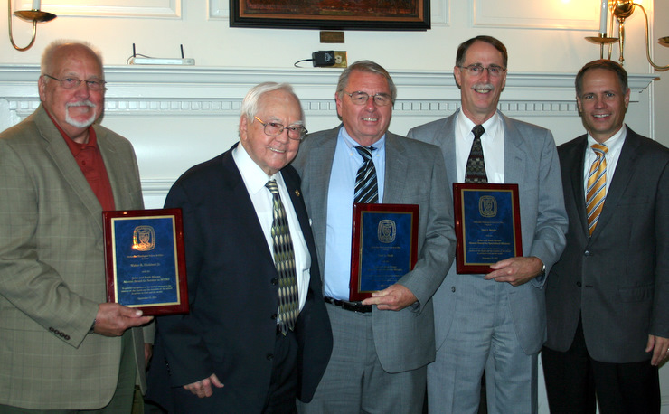 From left, Walter Dickhaut, John Mount, Fred Diehl, Neil Bright and MTSO President Jay Rundell