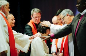 MTSO alumna April Blaine is ordained at the West Ohio Annual Conference. (Photo by Benjamin Derkin of DerksWorks Photography, courtesy of West Ohio.)