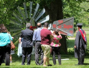 Grads and guests see the windmill up close