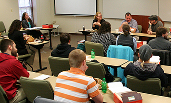 The alumni discernment panel convened March 19